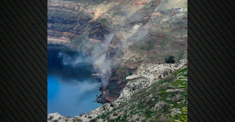 Κατολισθήσεις στη Σαντορίνη λόγω των συνεχών σεισμών